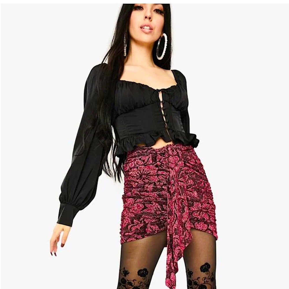 Final Price!!💥for Love And Lemons Shailee Metallic Mini Skirt (L)